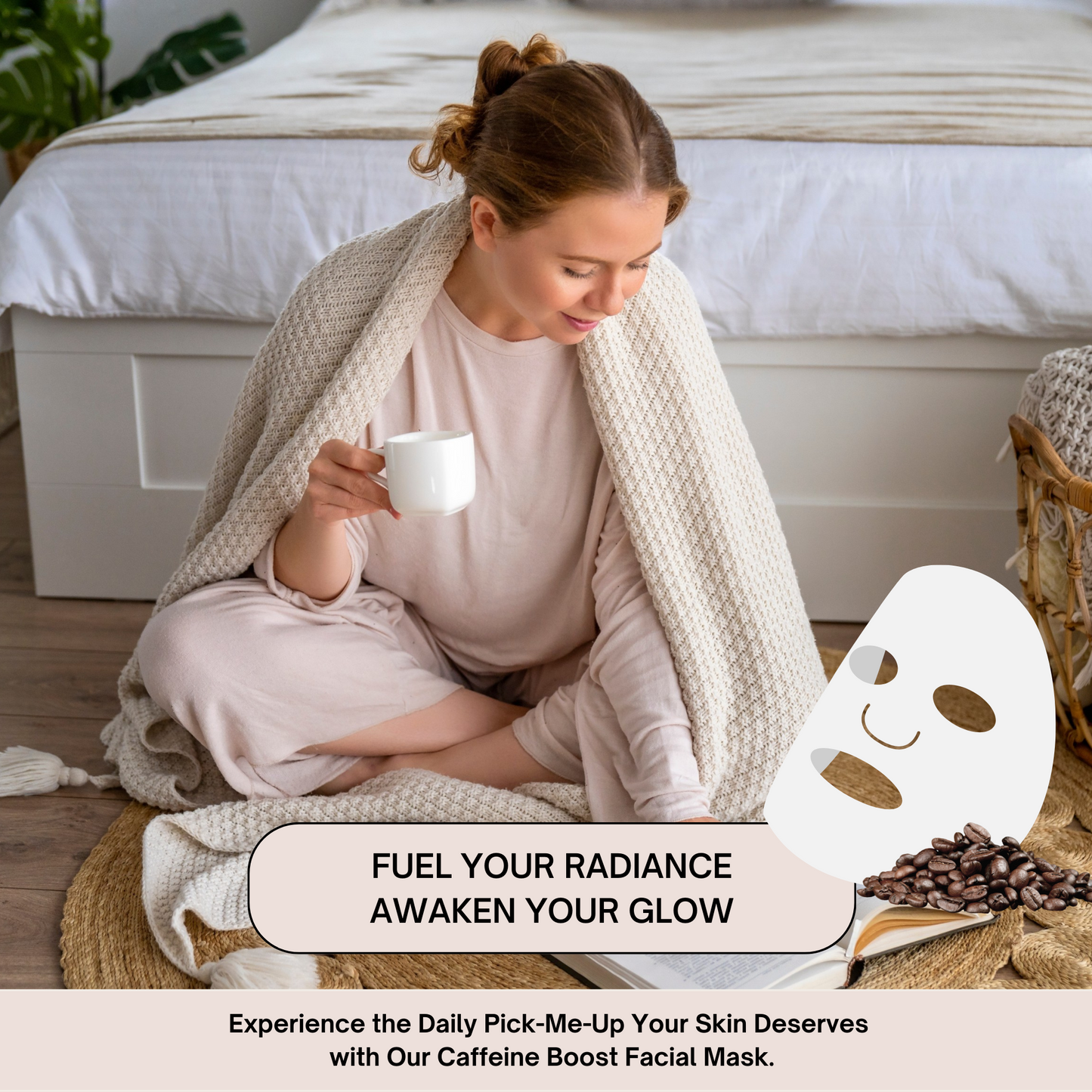 Everyday Caffeine Facial Treatment Mask, 3 sheets