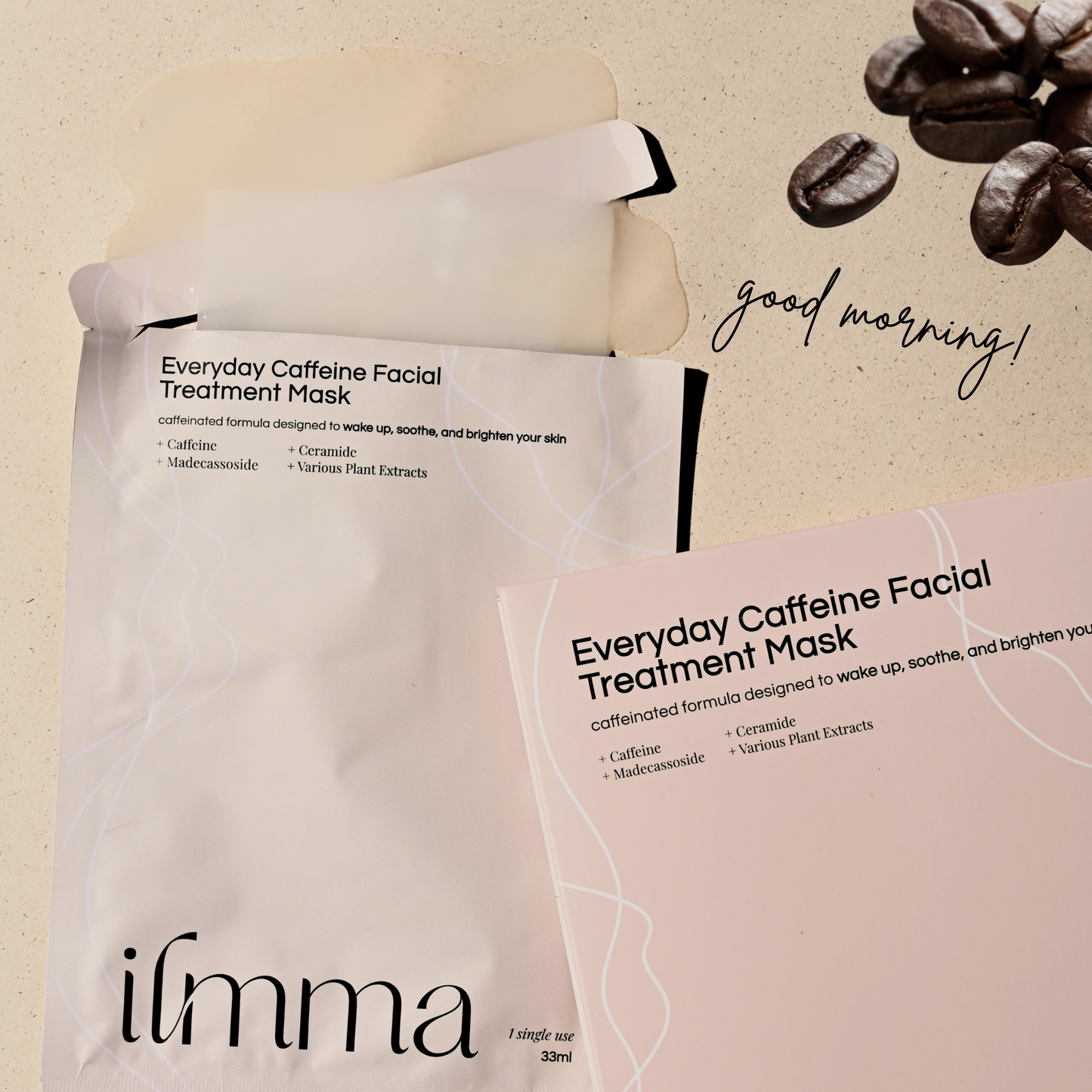 Everyday Caffeine Facial Treatment Mask, 3 sheets